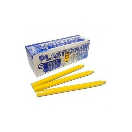 92501 JOVI CERAS PLÁSTICAS CRAYONS STUDENT UNICOLOR AMARILLO CAJA 25 UD