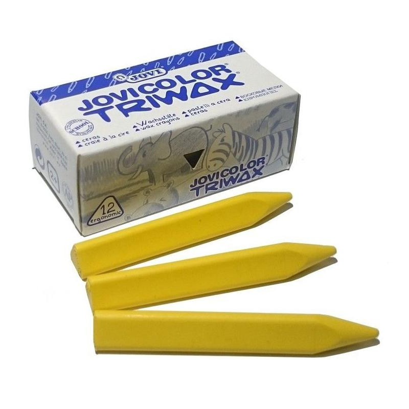 97301 JOVI CERAS JOVICOLOR TRIWAX 82MM UNICOLOR AMARILLO CAJA 12 UD