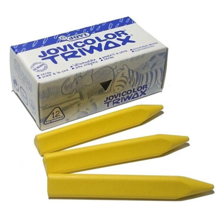 97301 JOVI CERAS JOVICOLOR TRIWAX 82MM UNICOLOR AMARILLO CAJA 12 UD