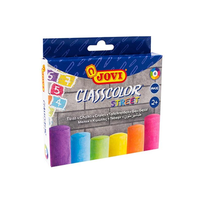 1030 JOVI TIZAS CLASSCOLOR STREET MAXI COLORES SURTIDOS +2 AÑOS CAJA 6 UD