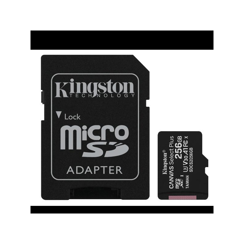 SDCS2/256GB KINGSTON TARJETA DE MEMORIA MICRO SDHC CANVAS SELECT 256GB C/ADAPTADOR