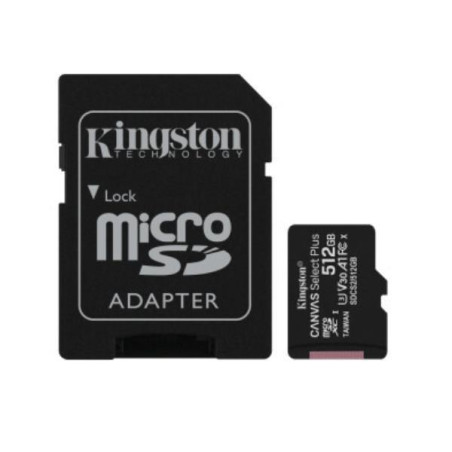 SDCS2/512GB KINGSTON TARJETA DE MEMORIA MICRO SDHC CANVAS SELECT 512GB C/ADAPTADOR