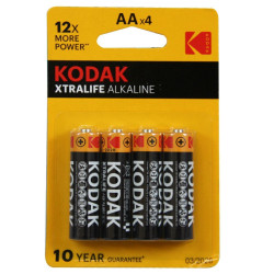 KDXLR6P4B KODAK PILAS EXTRALIFE ALCALINA 4UD LR06 AA BLISTER