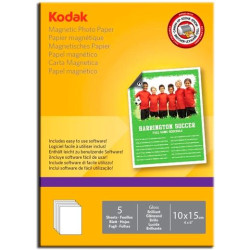 5740020 KODAK PAPEL PHOTO MAGNETICO 10X15 -PACK 5 HOJAS-