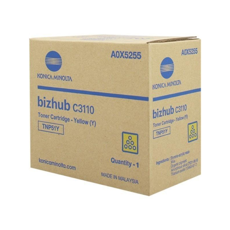 A0X5255 KONICA-MINOLTA TONER TNP51 AMARILLO BNIZHUB C3110