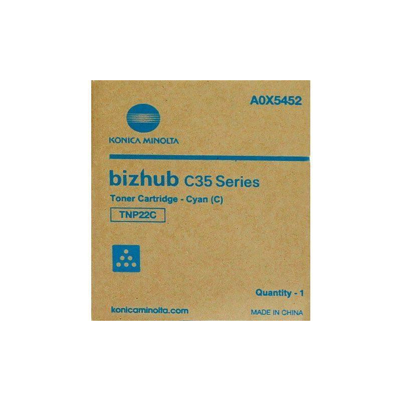 A0X5452 KONICA-MINOLTA-QMS BIZHUB C35 TONER CYAN TNP-22C