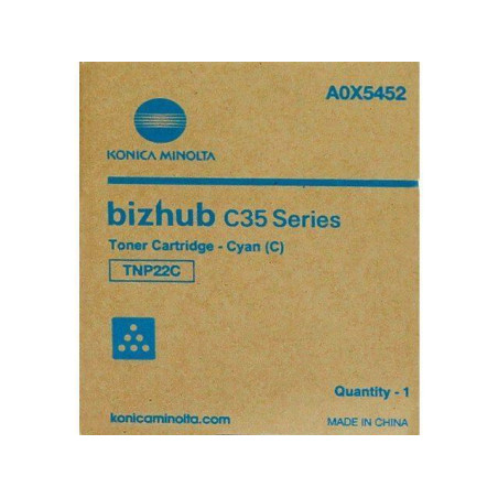 A0X5452 KONICA-MINOLTA-QMS BIZHUB C35 TONER CYAN TNP-22C