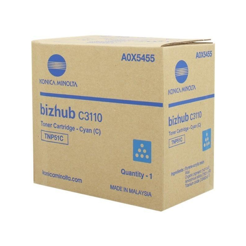 A0X5455 KONICA-MINOLTA TONER TNP51 CIAN BIZHUB C3110