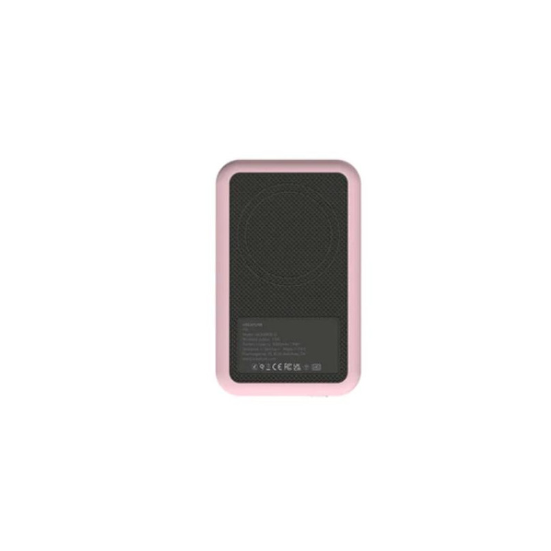 KFKE83 KREAFUNK CARGADOR POWER BANK CON CARGA INALÁMBRICA QI 5K MAH ROSA