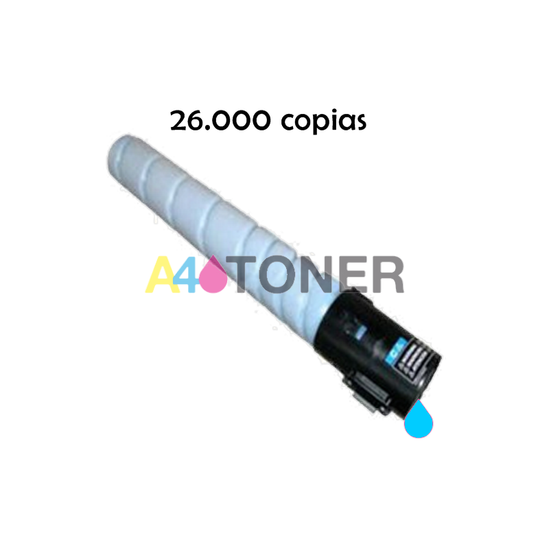 Toner compatible konica TN-512 / TN512 / TN 512 cyan genérico al toner original Konica Minolta A33K452