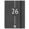 741456026 FINOCAM AGENDA ESPIRAL YEAR E10-155X212MM SVH TAPA PP NEGRO 2026