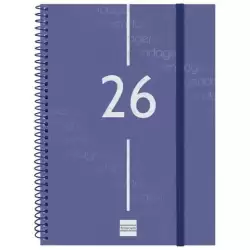 742031026 FINOCAM AGENDA ESPIRAL YEAR E10-155X212MM SVV TAPA PP AZUL 2026