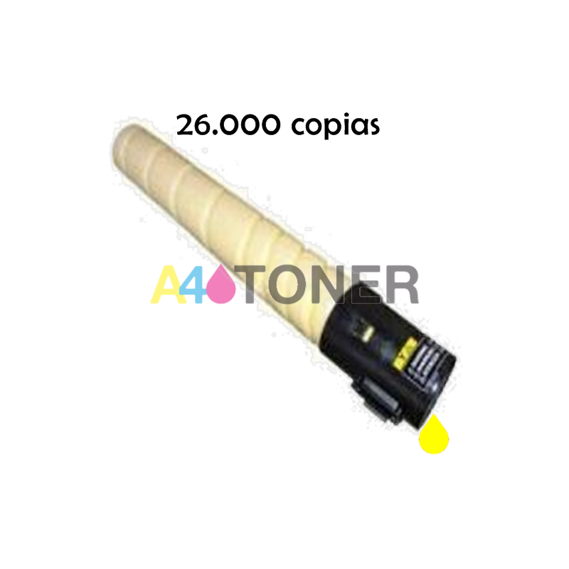 Toner compatible konica TN-512 / TN512 / TN 512 amarillo genérico al toner original Konica Minolta A33K252