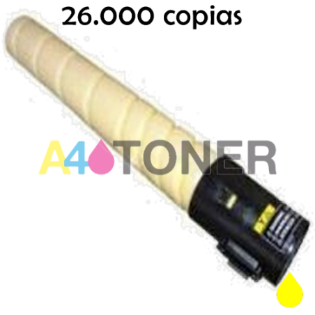 Toner compatible konica TN-512 / TN512 / TN 512 amarillo genérico al toner original Konica Minolta A33K252