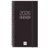 742736026 FINOCAM AGENDA ESPIRAL OPAQUE E9-94X171MM SVH TAPA PP NEGRO 2026