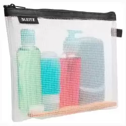40140095 LEITZ BOLSITA WOW MULTIUSOS LAVABLE CREMALLERA 17X24 CM FONDO EXTENSIBLE NEGRO