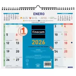 781420026 FINOCAM CALENDARIO DE PARED NÚMEROS GRANDES M-300X247MM MV COLOR 2026