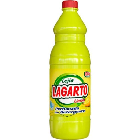 002052 LAGARTO LEJÍA PERFUMADA LIMÓN CON DETERGENTE BOTELLA 1500ML