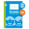 9003 LAMELA RECAMBIO 100H FOLIO 70GR CUADROVÍA 3MM C/MARGEN 4 TALADROS OFFSET BLANCO -5U-