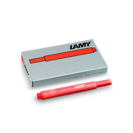 1202076 LAMY CARTUCHO T10 RED RECAMBIO 825 PARA PLUMA TINTA ROJO CAJA 5U