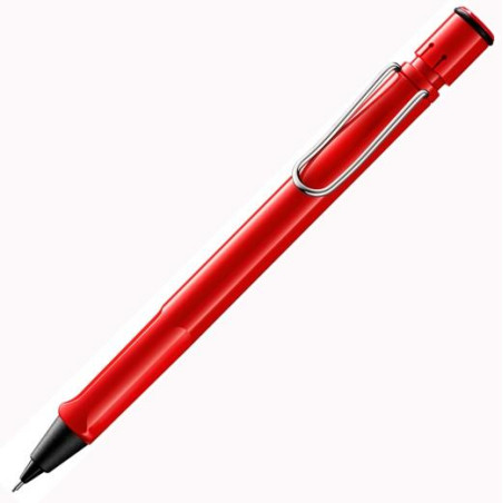 1205265 LAMY PORTAMINAS SAFARI 0.5 CON CLIP METÁLICO Y GOMA DE BORRAR ROJO