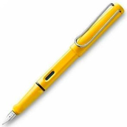 1208112 LAMY PLUMA ESTILOGRÁFICA SAFARI 018M TINTA AZUL PUNTA M AMARILLO