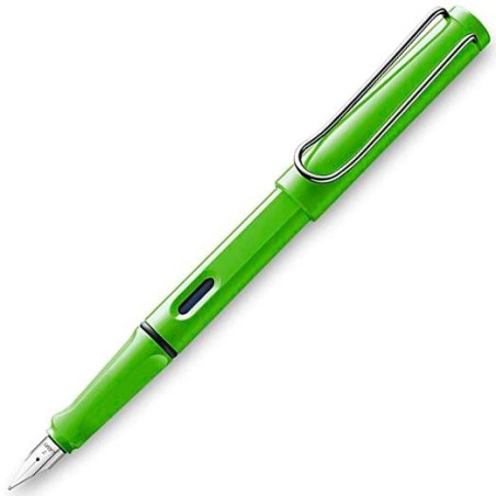 1230634 LAMY PLUMA ESTILOGRÁFICA SAFARI 013M TINTA AZUL PUNTA M COLOR VERDE