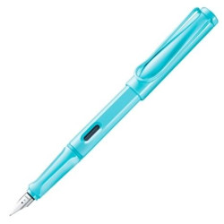 1237199 LAMY PLUMA ESTILOGRÁFICA SAFARI PLÁSTICO ASA MANGO ERGONÓMICO CARTUCHO TINTA AZUL PUNTA M AQUA