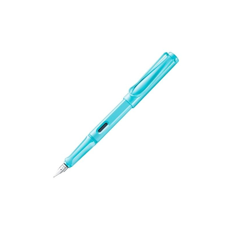 1237199 LAMY PLUMA ESTILOGRÁFICA SAFARI PLÁSTICO ASA MANGO ERGONÓMICO CARTUCHO TINTA AZUL PUNTA M AQUA