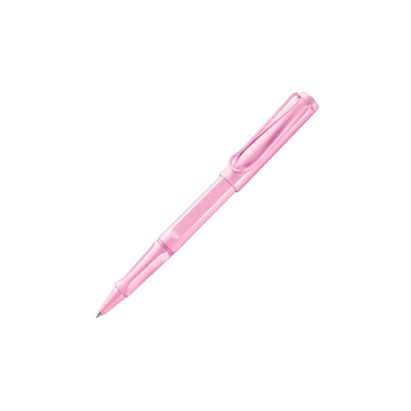 1237242 LAMY ROLLER SAFARI PLÁSTICO MANGO ERGONÓMICO CARTUCHO PUNTA M TINTA NEGRA CUERPO ROSA CLARO ESTUCHE 1 UD