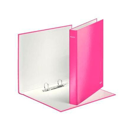 42410123 LEITZ CARPETA WOW ANILLAS MIXTAS 2X25 MM A4+ CARTÓN FORRADO PLASTIFICADO FUCSIA