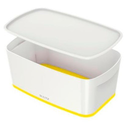 52291016 LEITZ CAJA ALMACENAMIENTO MYBOX WOW PEQUEÑA C/TAPA 318X128X191MM AMARILLO/BLANCO