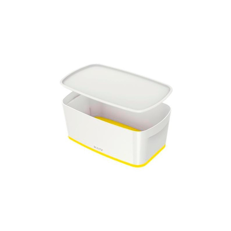 52291016 LEITZ CAJA ALMACENAMIENTO MYBOX WOW PEQUEÑA C/TAPA 318X128X191MM AMARILLO/BLANCO