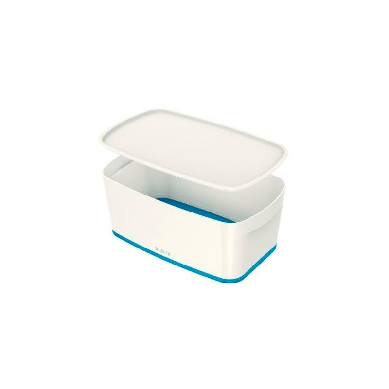 52291036 LEITZ CAJA ALMACENAMIENTO MYBOX WOW PEQUEÑA C/TAPA 318X128X191MM AZUL/BLANCO