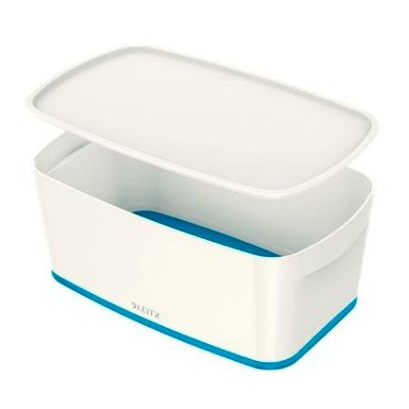 52291036 LEITZ CAJA ALMACENAMIENTO MYBOX WOW PEQUEÑA C/TAPA 318X128X191MM AZUL/BLANCO