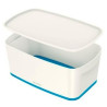 52291036 LEITZ CAJA ALMACENAMIENTO MYBOX WOW PEQUEÑA C/TAPA 318X128X191MM AZUL/BLANCO