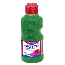 F53120500 GIOTTO TÉMPERA GLITTER VERDE BOTELLA 250 ML