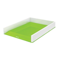 53611054 LEITZ BANDEJA SOBREMESA WOW DUAL A4 PLÁSTICO VERDE/BLANCO