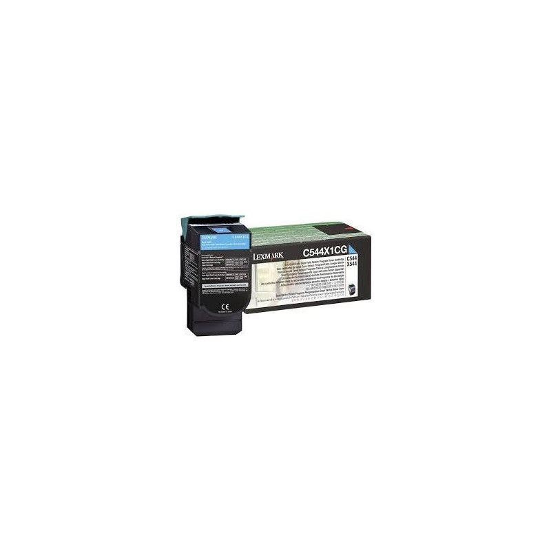 0C544X1CG LEXMARK C544/X544 TONER CIAN EXTRA ALTO RENDIMIENTO RETORNABLE