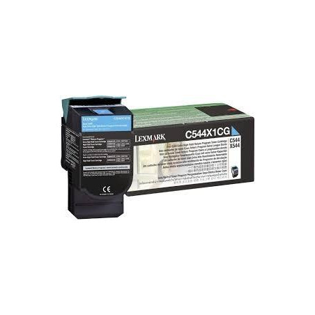 0C544X1CG LEXMARK C544/X544 TONER CIAN EXTRA ALTO RENDIMIENTO RETORNABLE