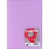 01451295 GRAFOPLÁS CARPETA CON FUNDAS POLIPLÁS SOLDADAS FOLIO 20 FUNDAS PP SEMIRÍGIDO TRANSLÚCIDO LAVANDA SOFT