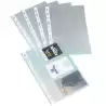03802000 GRAFOPLÁS FUNDAS PORTATARJETAS 1/4 LOMO REFORZADO 11 TALADROS PP TRANSPARENTE BOLSA 10 UD