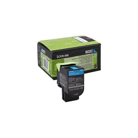 80C20C0 LEXMARK 802C TONER RETORNABLE CIAN (1K)