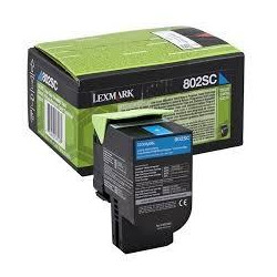 80C2SC0/80C2SCE LEXMARK TONER CIAN 802SC RETORNABLE