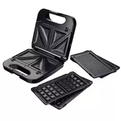 SAN MULTI NG GRUNKEL SANDWICHERA C/ GRILL 750W 3 PLACAS DESMONTABLES NEGRO