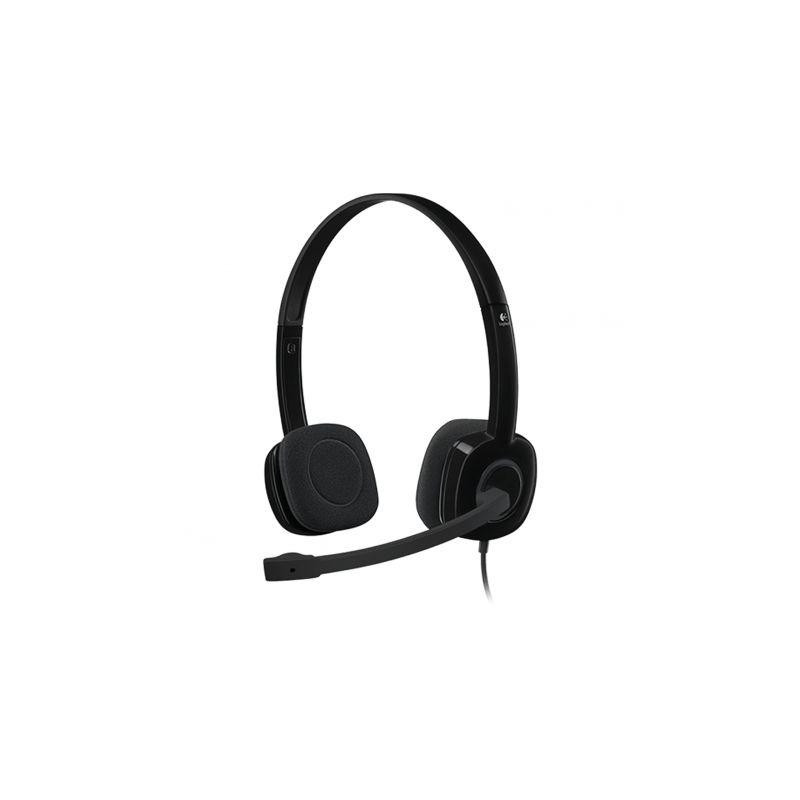 981-000589 LOGITECH AURICULARES MICRÓFONO C/ CABLE JACK 3.5MM H151 NEGRO