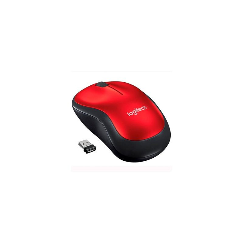 910-002237 LOGITECH RATÓN M185 INALÁMBRICO 1000PPP AMBIDIESTRO 3 BOTONES COMPACTO ROJO