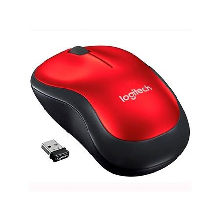 910-002237 LOGITECH RATÓN M185 INALÁMBRICO 1000PPP AMBIDIESTRO 3 BOTONES COMPACTO ROJO