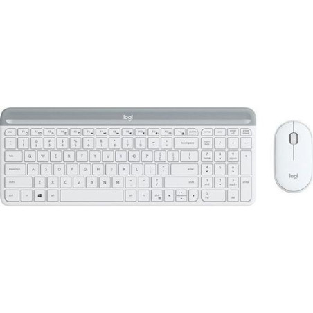 920-009199 LOGITECH COMBO TECLADO + RATÓN MK470 INALÁMBRICO BLANCO