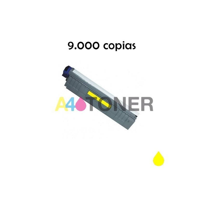 ES8460 toner OKI amarillo compatible reemplaza a OKI 44059229